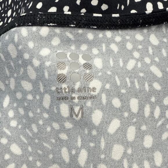 Title Nine Dress Medium Sayonara Cafe Sleeve Dots Black White - Picture 2 of 10